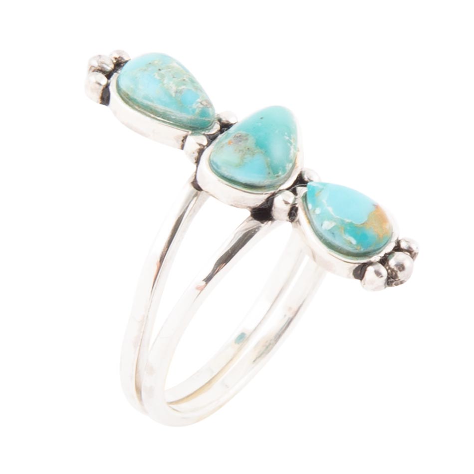 Authentic Sterling Silver size 8 geniune turquoise gorgeous matrix ring! Elegant!