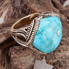 Corinth Blue Turquoise and Golden Statement Ring