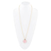 Pink Opal Golden Pendant Necklace