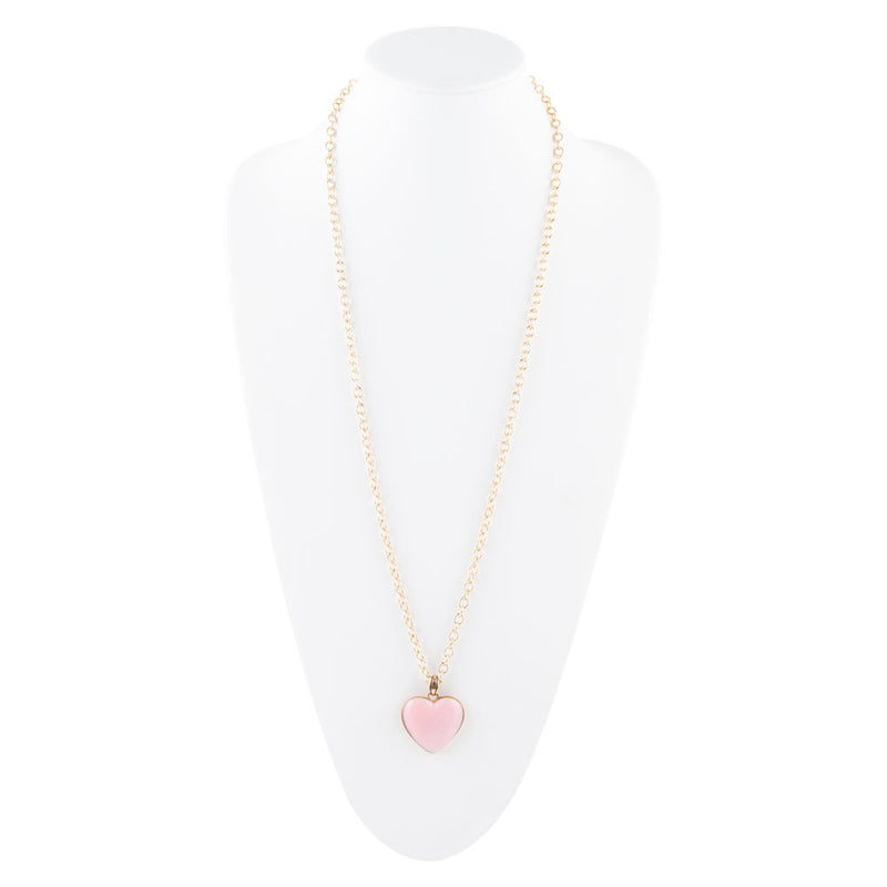 Pink Opal Golden Pendant Necklace