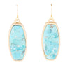 Odyssey Long Blue Turquoise and Golden Statement Earrings