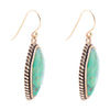 Lime Green Turquoise Golden Drop Earrings