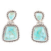 Arizona Blue Turquoise and Sterling Silver Roped Earrings