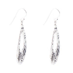 Rosette Sterling Silver Teardrop Earrings