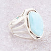 Abstract Blue Larimar and Sterling Silver Statement Ring - Barse Jewelry