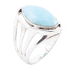 Abstract Blue Larimar and Sterling Silver Statement Ring - Barse Jewelry