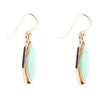 Abstract Green Chrysoprase Golden Drop Earrings - Barse Jewelry