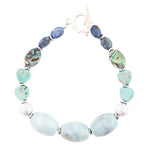 Ajo Blue Amazonite Sterling Silver Toggle Bracelet - Barse Jewelry