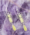 Albie Yellow Jade and Sterling Silver Drop Earrings - Barse Jewelry