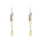 Albie Yellow Jade and Sterling Silver Drop Earrings - Barse Jewelry