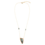 Alpine Green Seraphinite and Golden Necklace - Barse Jewelry