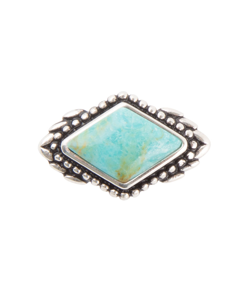 Anemone Small Blue Turquoise and Sterling Silver Statement Ring - Barse Jewelry