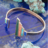 Art Deco Colorful Golden Statement Cuff - Barse Jewelry