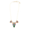 Art Deco Colorful Inlaid Golden Statement Necklace - Barse Jewelry