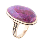 Aruba Purple Turquoise Golden Statement Ring - Barse Jewelry