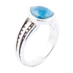 Astro Teardrop Blue Apatite and Sterling Silver Ring - Barse Jewelry