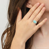 Athena Blue Turquoise Golden Ring - Barse Jewelry