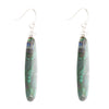 Azurite Matrix Statement Sterling Silver Drop Earrings - Barse Jewelry