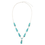 Biwa Blue Turquoise and Sterling Silver Link Necklace - Barse Jewelry