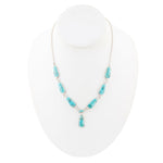 Biwa Blue Turquoise and Sterling Silver Link Necklace - Barse Jewelry