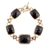 Black Onyx Golden Link Bracelet - Barse Jewelry