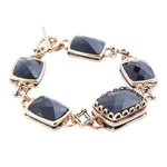 Black Onyx Golden Link Bracelet - Barse Jewelry