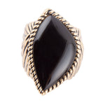 Black Onyx Golden Statement Rings - Barse Jewelry