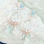 Blue Amazonite and Sterling Silver Chandelier Earrings - Barse Jewelry