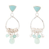 Blue Amazonite and Sterling Silver Chandelier Earrings - Barse Jewelry