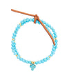 Blue Magnesite Golden Charm Bracelet Set - Barse Jewelry