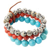 Blue Magnesite Multicolor Trio Bracelet Set - Barse Jewelry