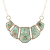 Blue Turquoise and Goldtone Statement Necklace - Barse Jewelry