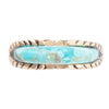 Blue Turquoise Line Golden Ring - Barse Jewelry