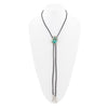 Blue Turquoise Matrix Bolo Tie Necklace - Barse Jewelry