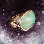 Blue Turquoise Oval Statement Ring - Barse Jewelry