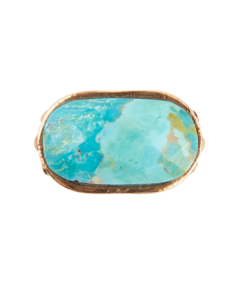 Blue Turquoise Oval Statement Ring - Barse Jewelry