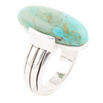 Bold Green Turquoise and Sterling Silver Ring - Barse Jewelry