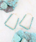 Canyon Turquoise Magnesite Hoop Earrings - Barse Jewelry