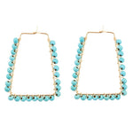 Canyon Turquoise Magnesite Hoop Earrings - Barse Jewelry