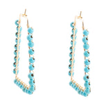 Canyon Turquoise Magnesite Hoop Earrings - Barse Jewelry