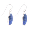 Carved Lapis Sterling Silver Drop Earrings - Barse Jewelry