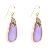 Charleston Purple Quartz Golden Drop Earrings - Barse Jewelry