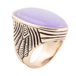 Charleston Purple Quartz Golden Ring - Barse Jewelry