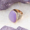 Charleston Purple Quartz Golden Ring - Barse Jewelry