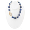 Chunky Blue Lapis Station Golden Necklace - Barse Jewelry