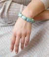 Chunky Green Amazonite Golden Toggle Bracelet - Barse Jewelry