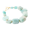 Chunky Green Amazonite Golden Toggle Bracelet - Barse Jewelry