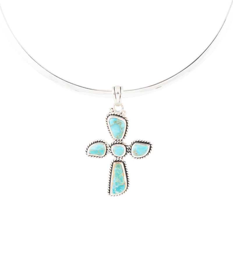 Cross Pendant and Sterling Silver Necklace - Barse Jewelry