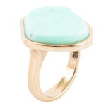 Cyan Chrysoprase Golden Bronze Ring - Barse Jewelry