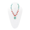 Dalmatian Jasper Multicolor Golden Teardrop Necklace - Barse Jewelry